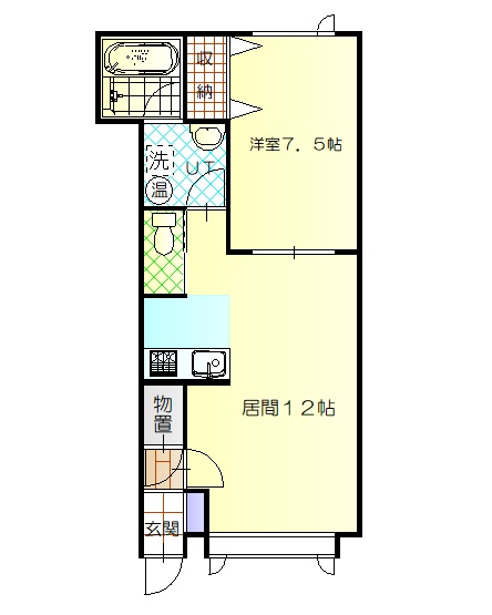 旭川市豊岡八条のアパートの間取り