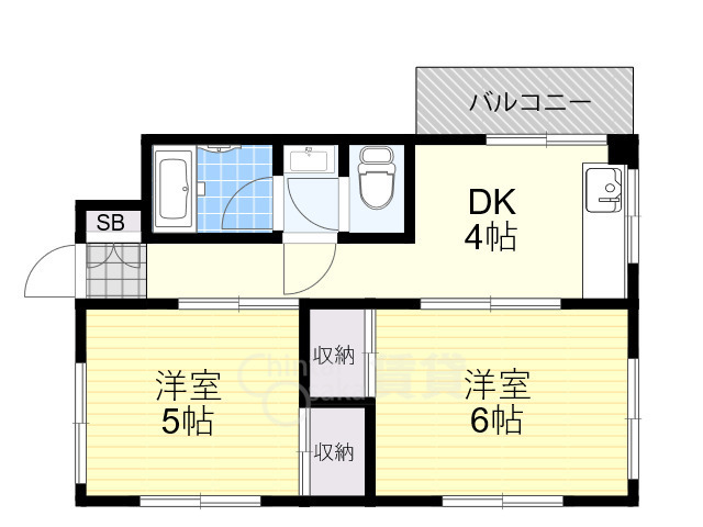 大阪市東淀川区豊里のマンションの間取り