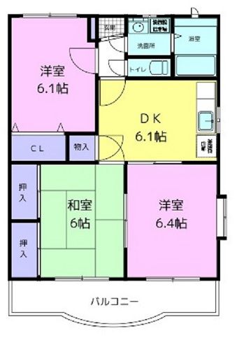 御坊市藤田町吉田のマンションの間取り