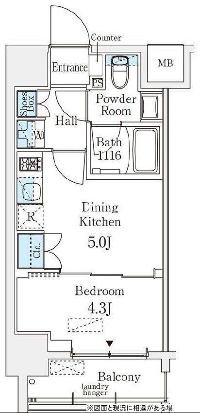 中央区八丁堀のマンションの間取り