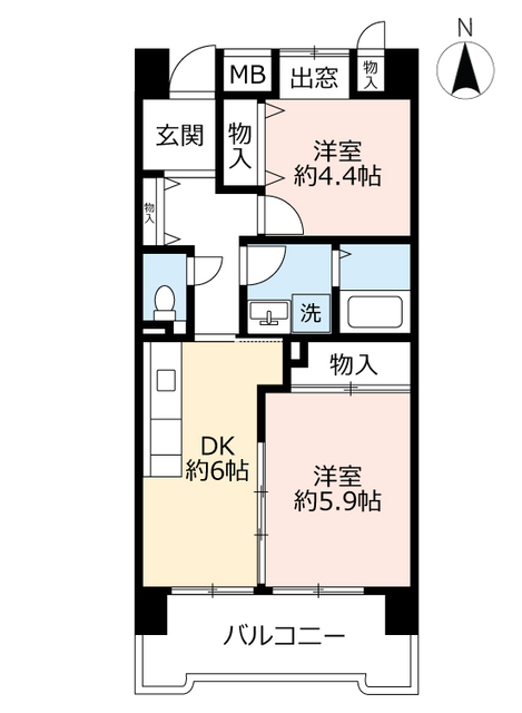 ＵＲアーバンラフレ志賀の間取り