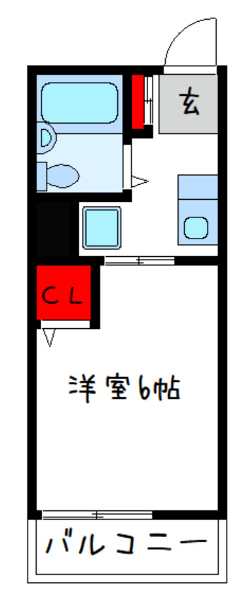 堺市中区深阪のアパートの間取り