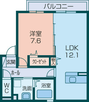 【リガーレ大和1番館の間取り】