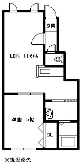 ｏｌｉｖｅ旭町の間取り