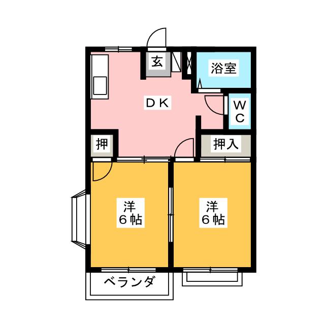 コーポ浪漫　Ｂの間取り