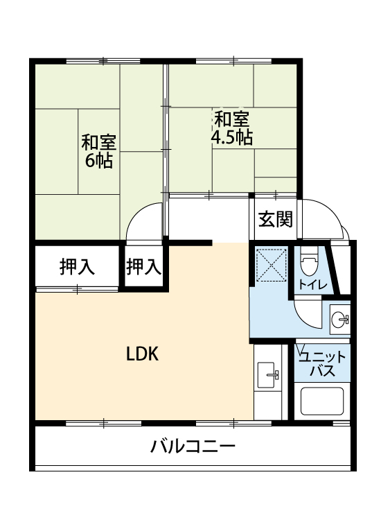 公社賃貸SMALIO 牧野Ｂの間取り