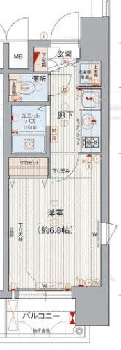 プレサンス名古屋駅前ヴェルロードの間取り