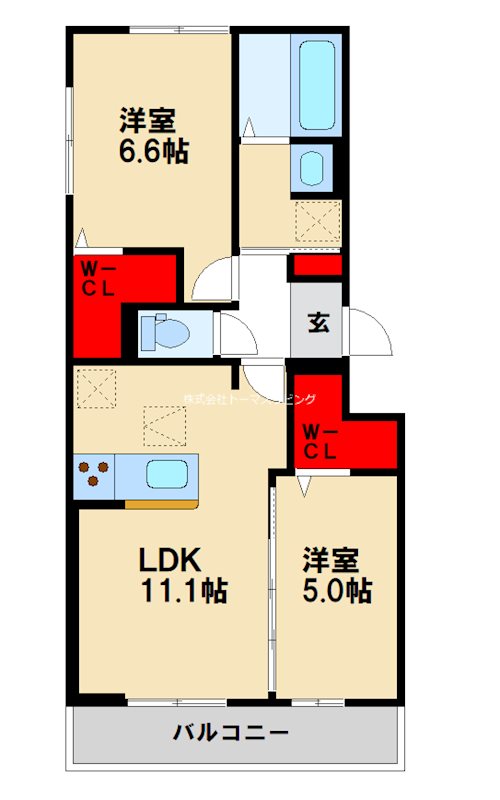 D-room小郡の間取り