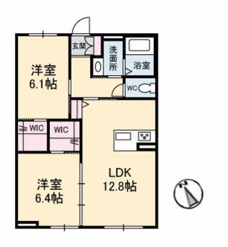 呉市吉浦新町のマンションの間取り