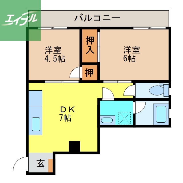 【LIBERTY花園の間取り】