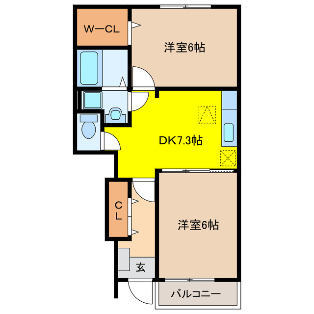 デジュネさくらＡの間取り