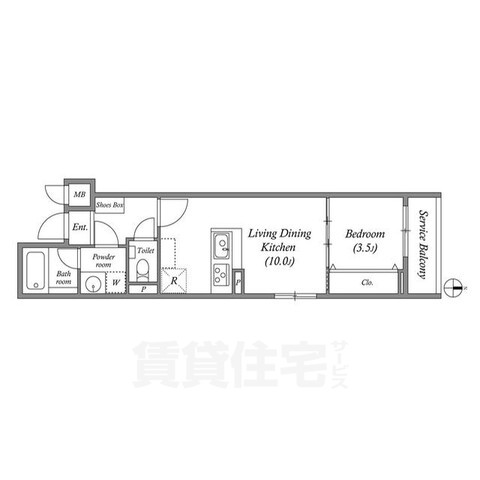 STANDZ四条西洞院の間取り