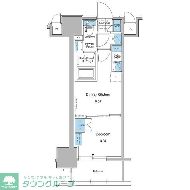 ルフォンプログレ秋葉原マークスの間取り