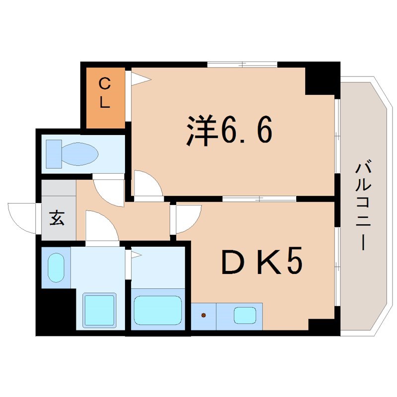 野洲市北野のアパートの間取り