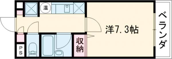 京都市北区等持院西町のマンションの間取り