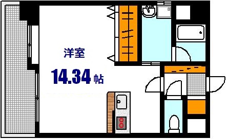 広島市南区西霞町のマンションの間取り