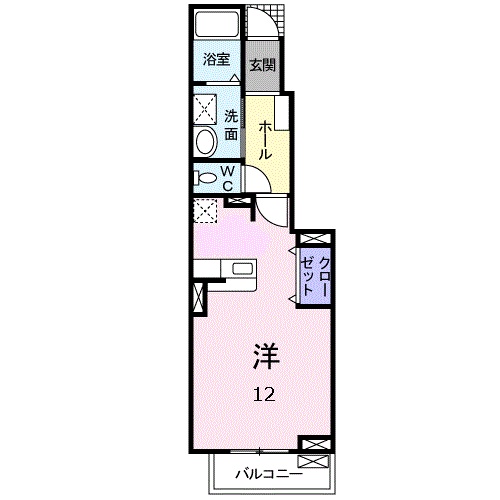 田原市片西のアパートの間取り