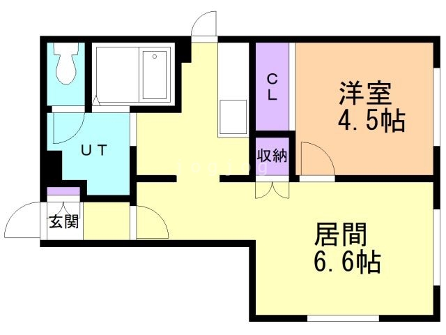 石狩郡当別町春日町のアパートの間取り