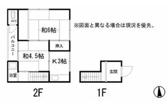 姫路市伊伝居のアパートの間取り