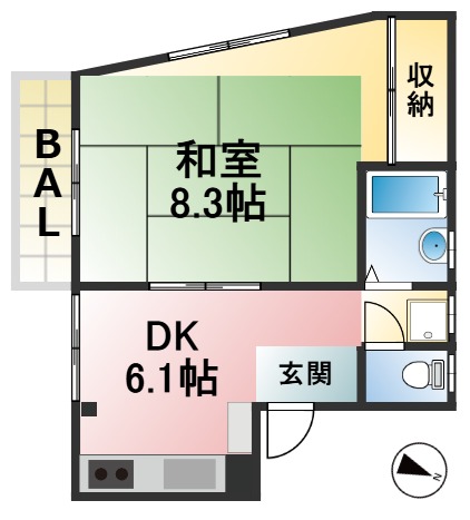グラベルハイツ千駄木の間取り