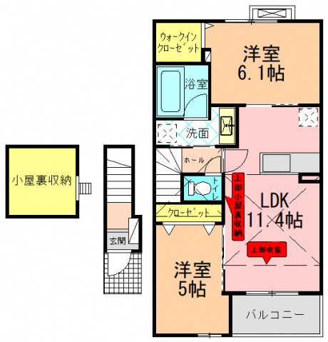 生駒郡斑鳩町幸前のアパートの間取り