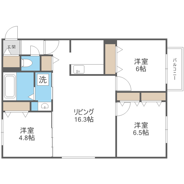 ＮＯＲＴＨ　ＳＥＡ　ＲＯＡＤの間取り