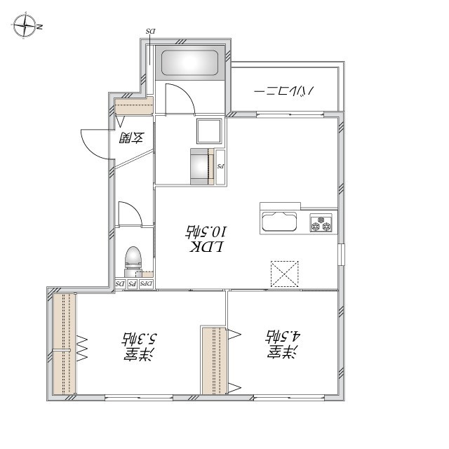 HEBEL MAISON 南武庫之荘の間取り写真