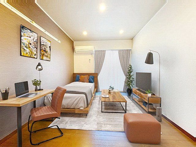 居室・リビング　★広々、7帖のフローリングで明るいお部屋です★