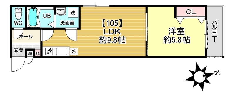 深草小久保町 新築アパートの間取り写真
