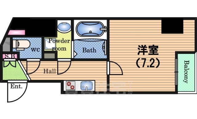1K Mansion in Nishi-ku, Osaka — photo 2 of 3
