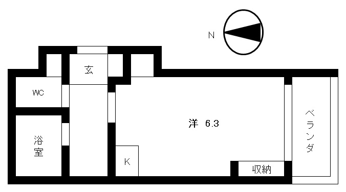 金沢市 6階建 築36年の間取り写真