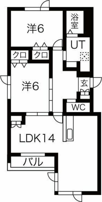 地下鉄東西線 宮の沢駅 バス乗車時間：10分 最寄りバス停で下車 徒歩2分 3階建 築14年の間取り写真