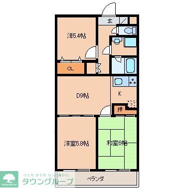 アヴェニール当麻の間取り写真