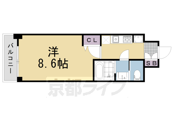 ＪＲ山陰本線 二条駅 徒歩11分 7階建 築4年の間取り写真