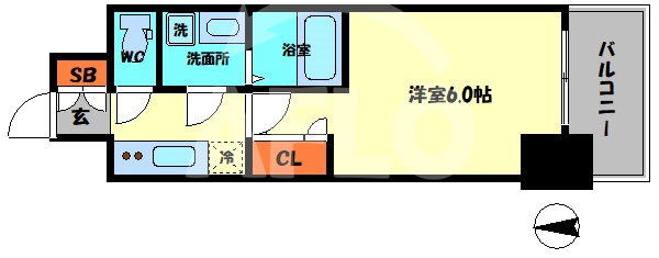 エスリードレジデンス本町パークフロントの間取り写真