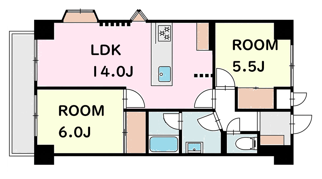 ＪＲ中央線 東小金井駅 徒歩12分 3階建 築33年の間取り写真