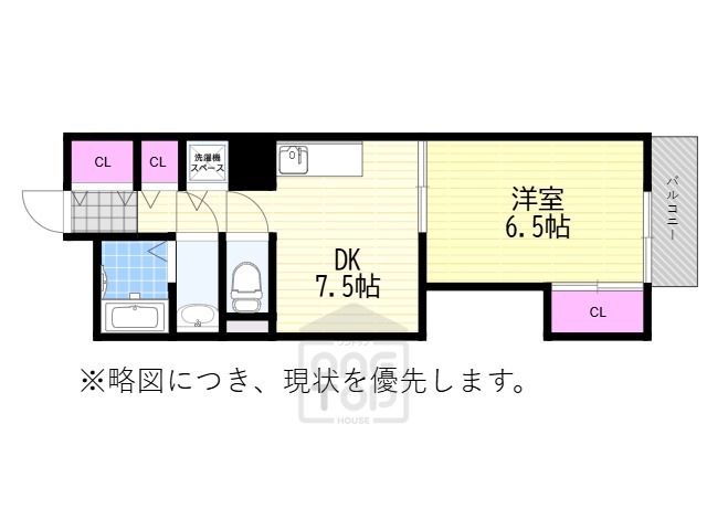 阪急神戸線 神崎川駅 徒歩14分 9階建 築31年の間取り写真