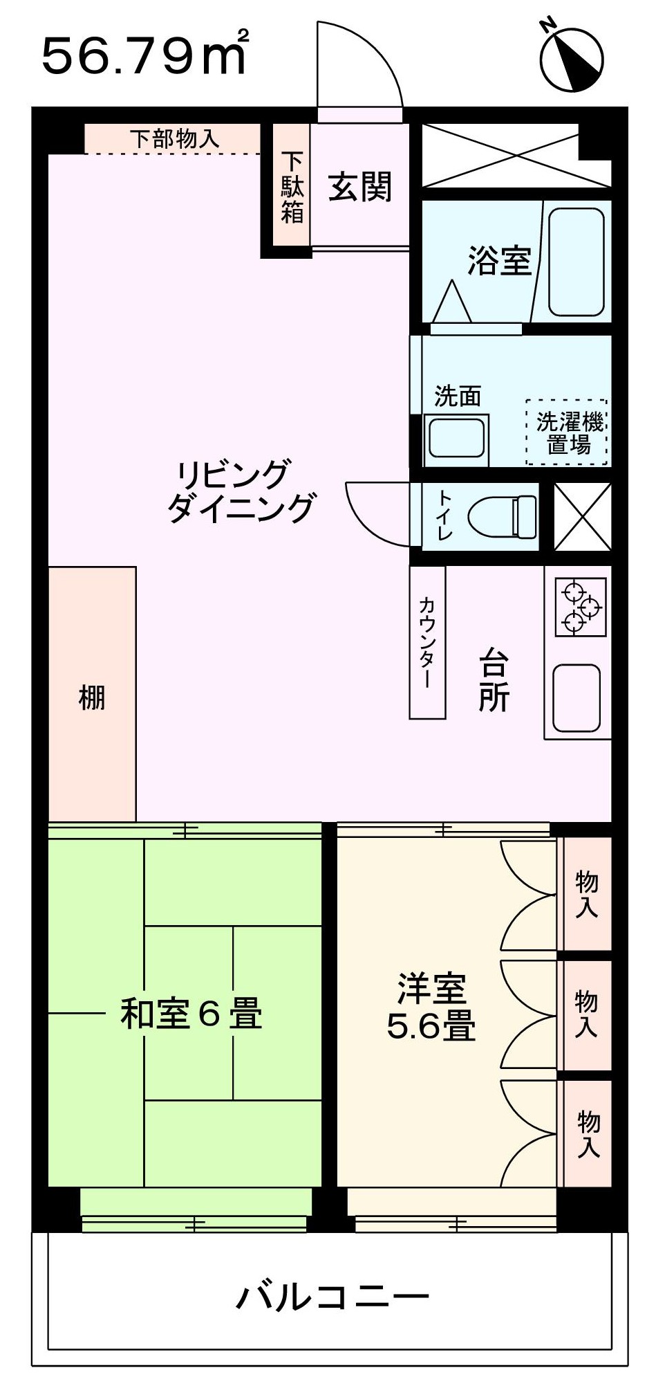 門前仲町スカイハイツの間取り写真