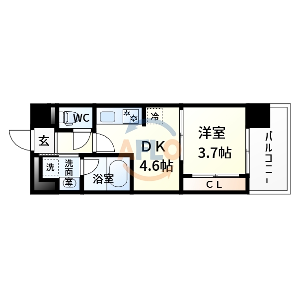 EL-Sia Shin-Osakaの間取り写真