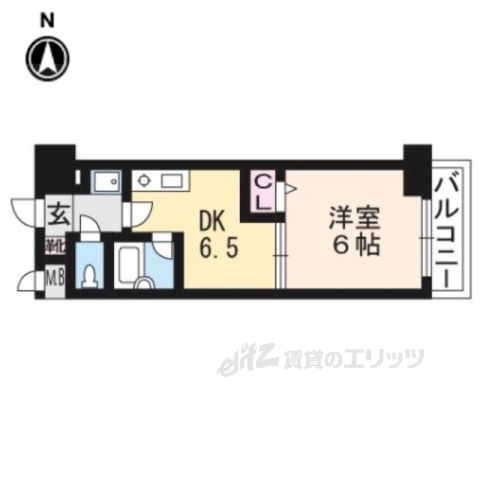 エスリード京都河原町204の間取り写真