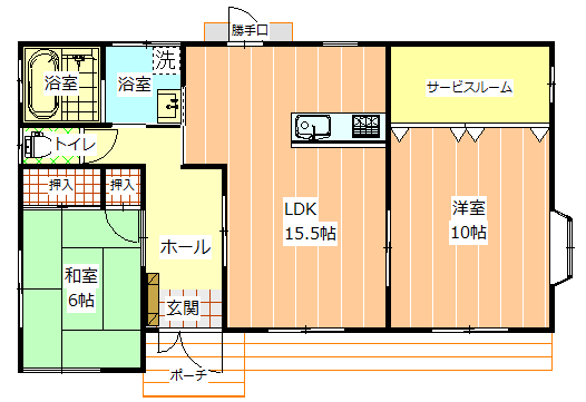 古閑上進様貸家の間取り写真