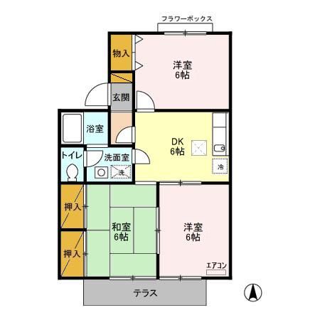 東武野田線 江戸川台駅 徒歩9分 2階建 築32年の間取り写真