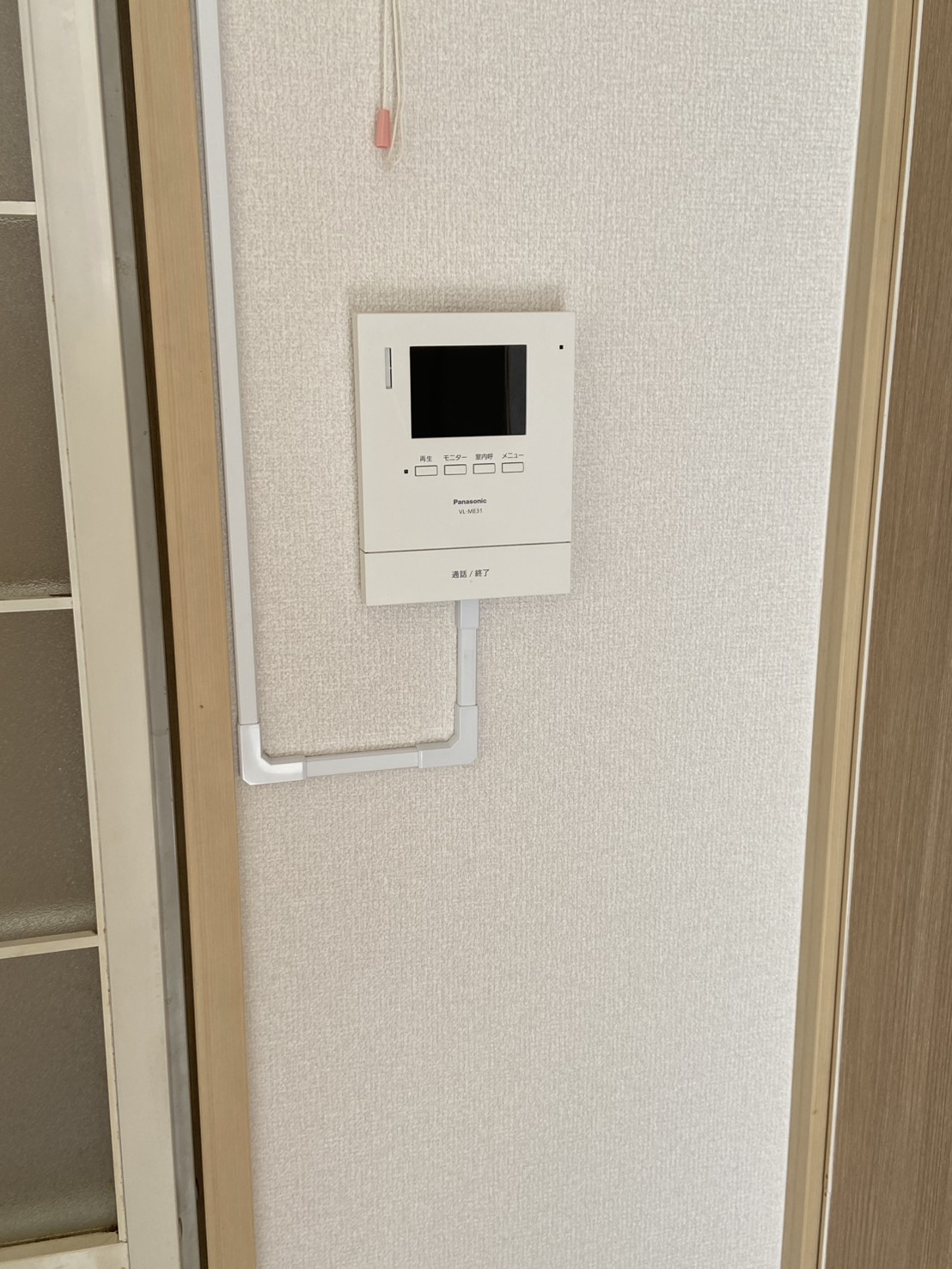 セキュリティ　モニター付きインターフォン新設