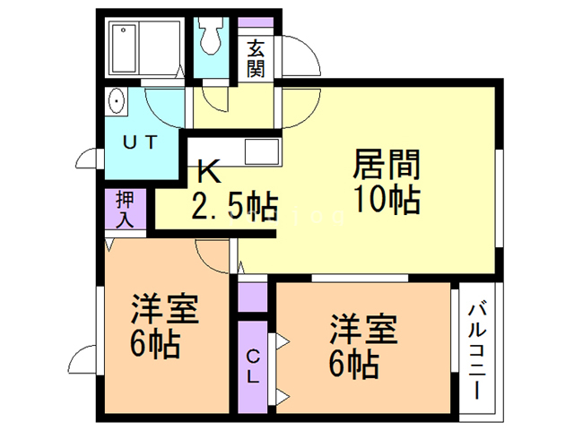 ハウスコンフォート　Ｅ棟の間取り