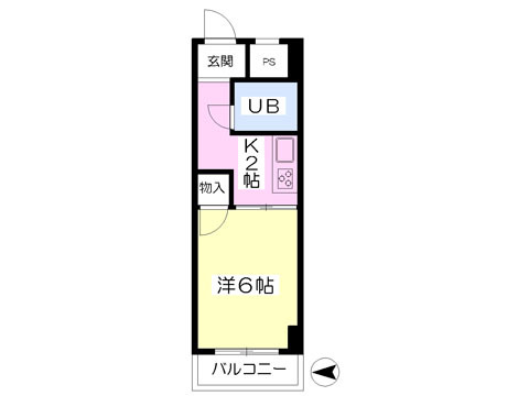 松山市永代町のマンションの間取り