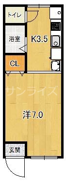 大阪市城東区諏訪のマンションの間取り