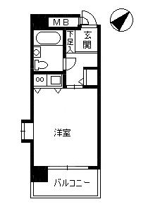 鹿児島市上之園町のマンションの間取り