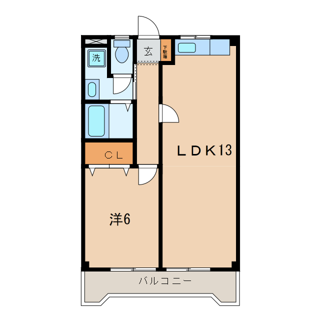 西尾市戸ケ崎のマンションの間取り