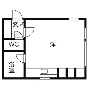 札幌市中央区南十一条西のマンションの間取り