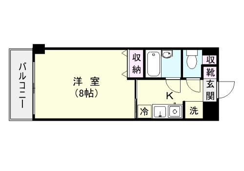 鹿児島市荒田のマンションの間取り